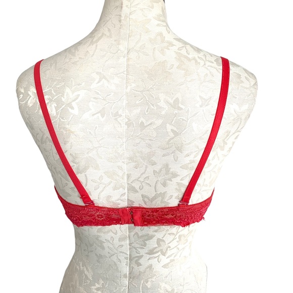 Youmita Push-Up Bra Hot Pink Lace Net Size 36C - Picture 3 of 10